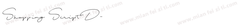 Shopping Script D字体转换